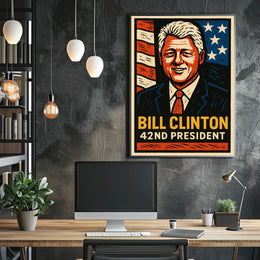 Bill Clinton 42nd President Poster