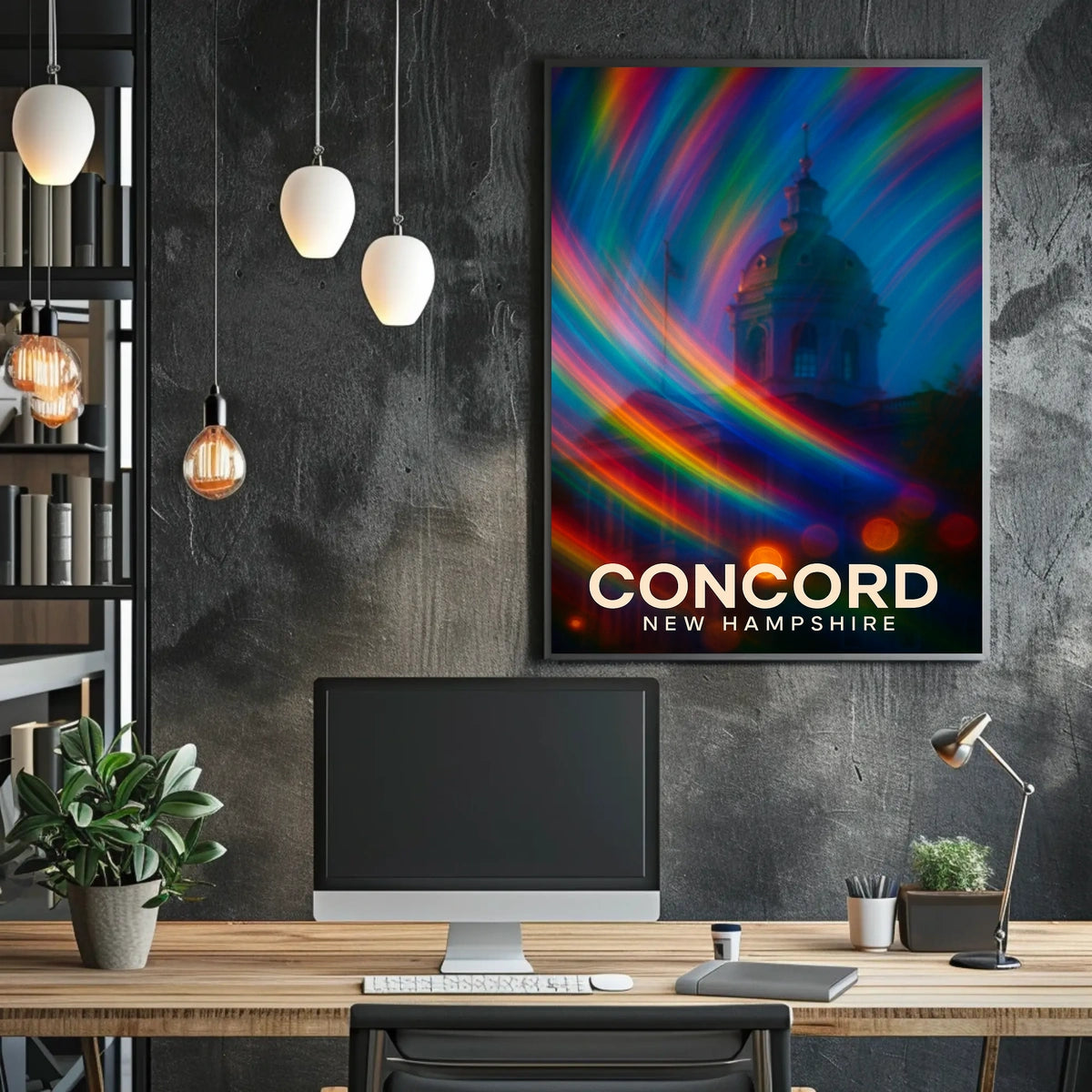 Concord Cityscape Vibrant Impressionism Chic Poster