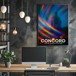 Concord Cityscape Vibrant Impressionism Chic Poster