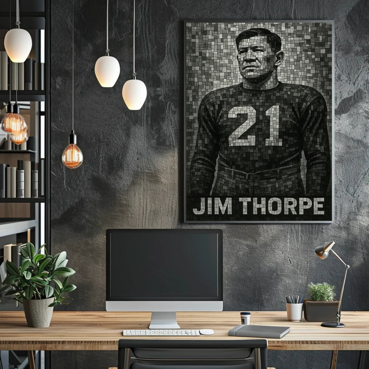 Jim Thorpe Iconic Athlete Poster