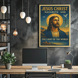 Jesus Christ Divine Light Religious Cultural or Heritage Poster