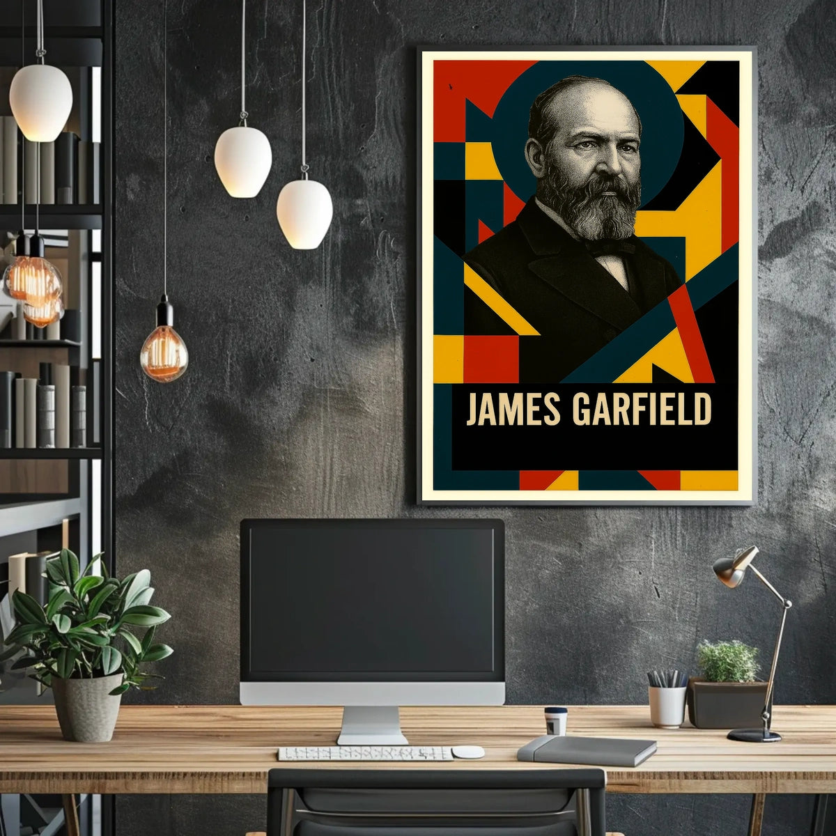 James A. Garfield 20th President of the United States Abstract Pop Poster