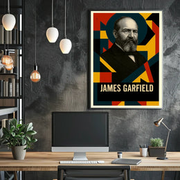 James A. Garfield 20th President of the United States Abstract Pop Poster
