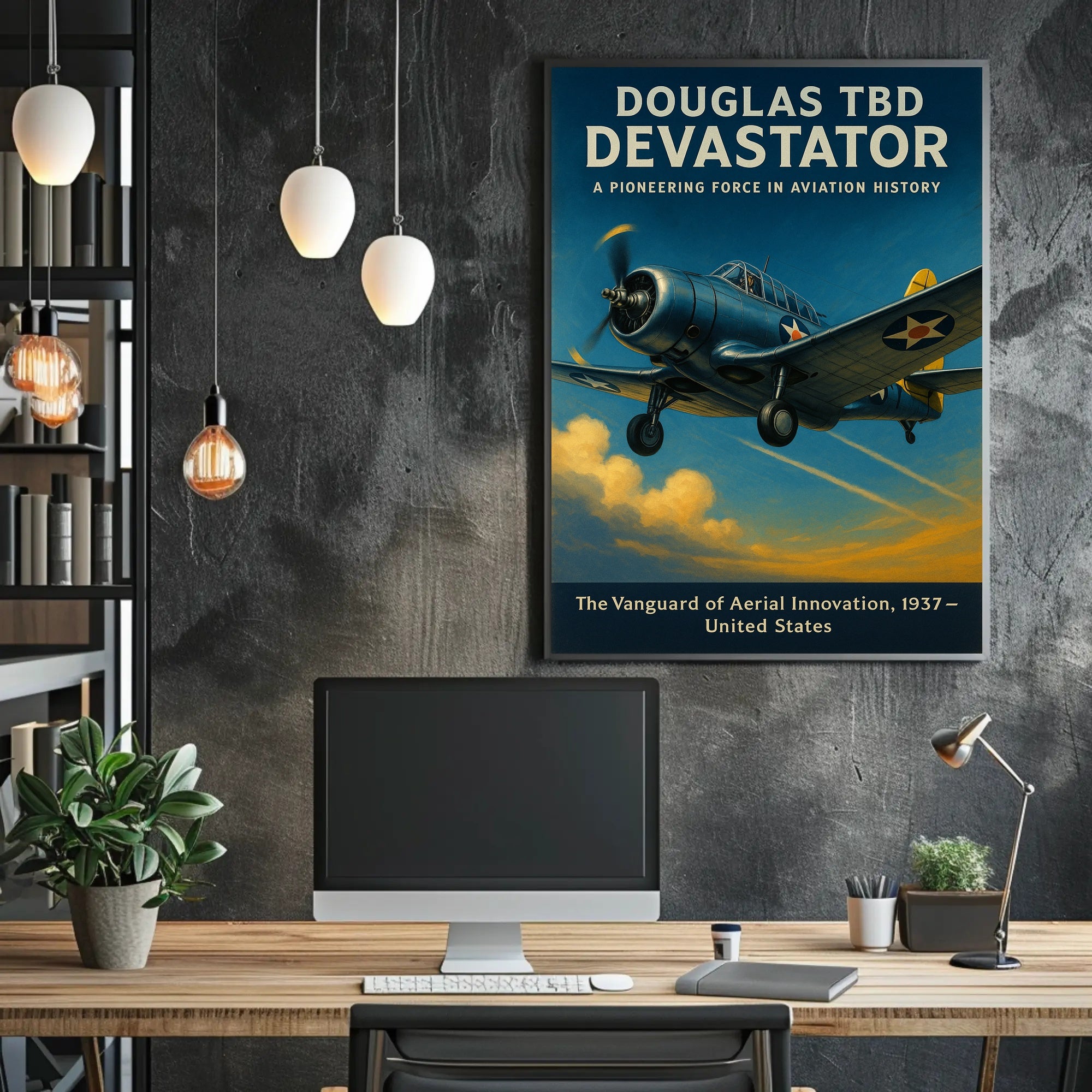 Douglas Devastator Poster Vintage Aviation Print