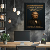Andrew Johnson Historical Presidential Portrait Poster PosterGoat