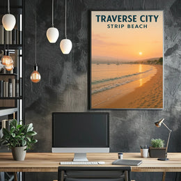 Traverse City Beach Sunset Poster
