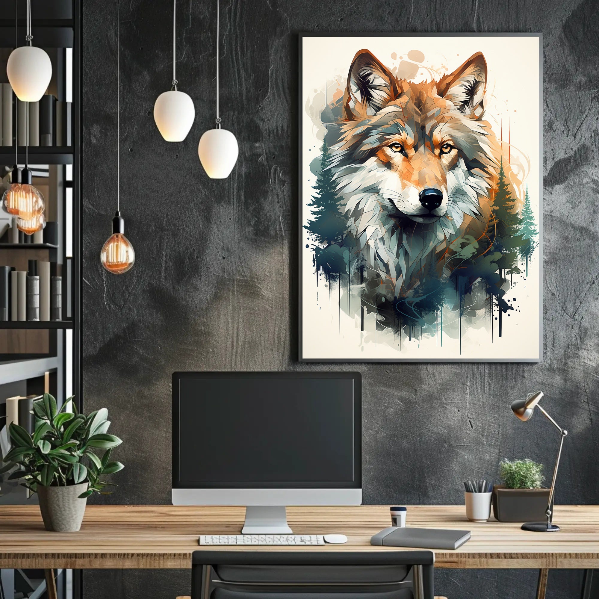Majestic Wolf In Nature Poster PosterGoat