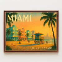 Miami Travel Poster Art Print The Magic City