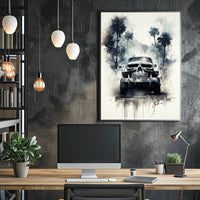 Skull Cruiser In The Mist Poster