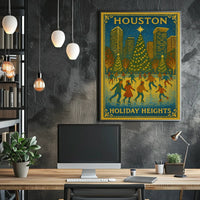 Houston Holiday Heights Poster