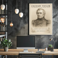 Zachary Taylor 12th President Sketch Poster Art Print for Home Decor PosterGoat