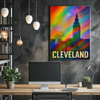 Cleveland Skyline Photography Realism Decor Lovers Poster