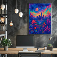 Cosmic Cityscape Poster
