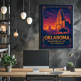 Oklahoma Heartbeat of the Prairie Poster