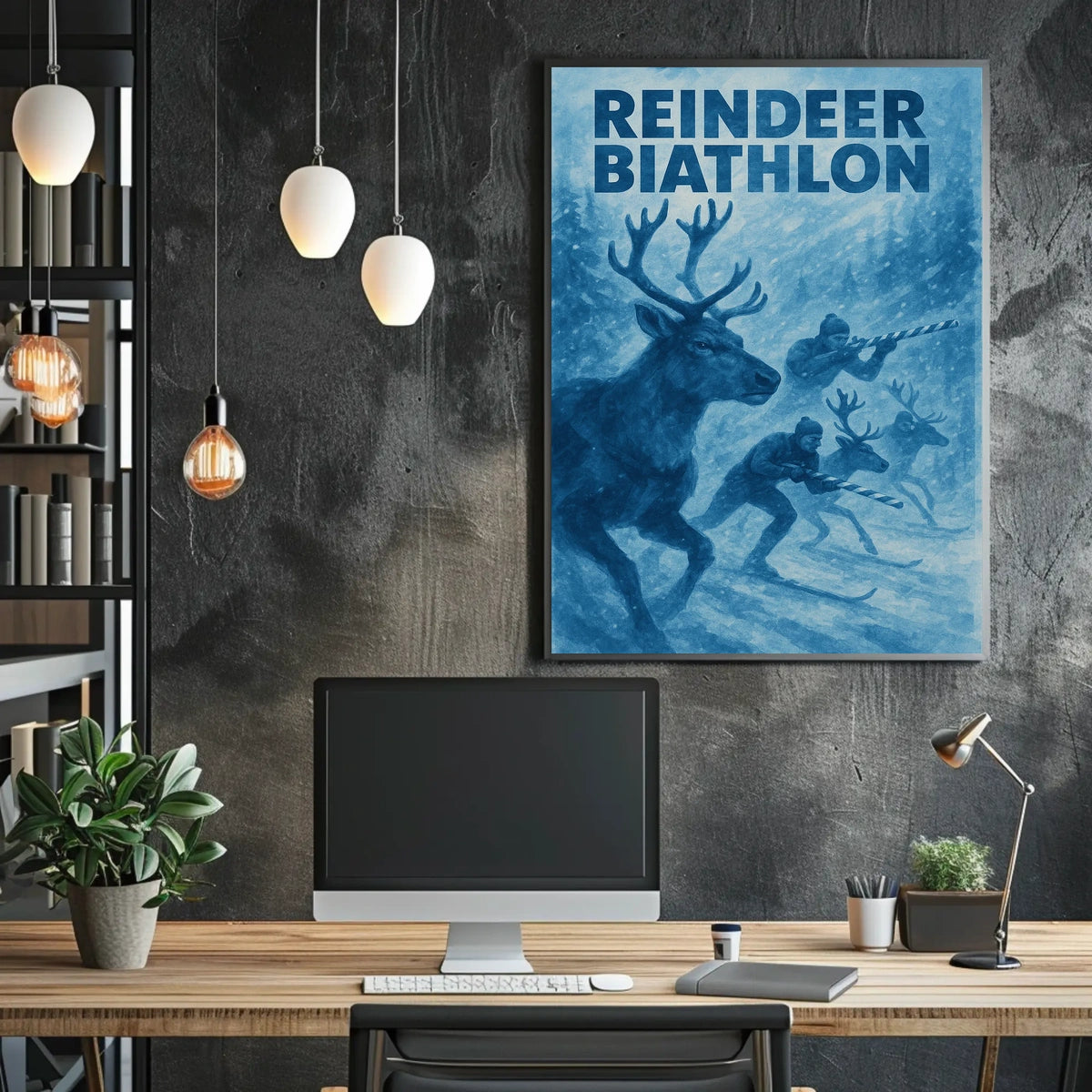 Reindeer Biathlon Adventure Poster