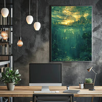 Futuristic Cityscape Poster PosterGoat