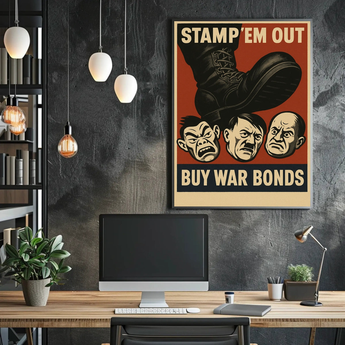 Stamp Em Out War Bonds Propaganda Poster