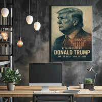 Trump Visionary Profile Vintage Patriot Poster