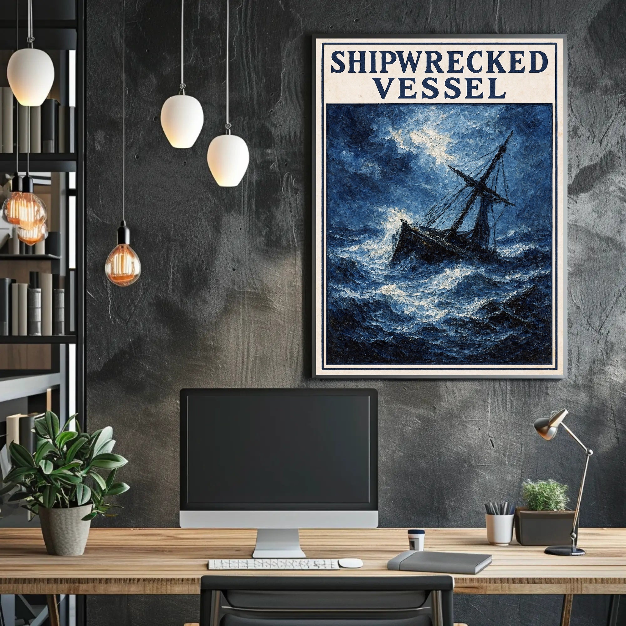 Shipwrecked Vessel Poster PosterGoat