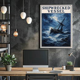 Shipwrecked Vessel Poster PosterGoat