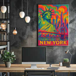 Vibrant New York Cityscape Poster