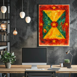 Vibrant Abstract Flag Poster