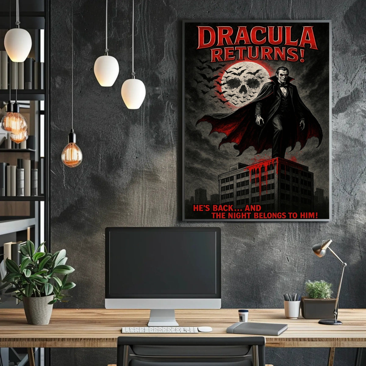 Dracula Gothic Horror Art Poster - Fantasy or Mythology Poster