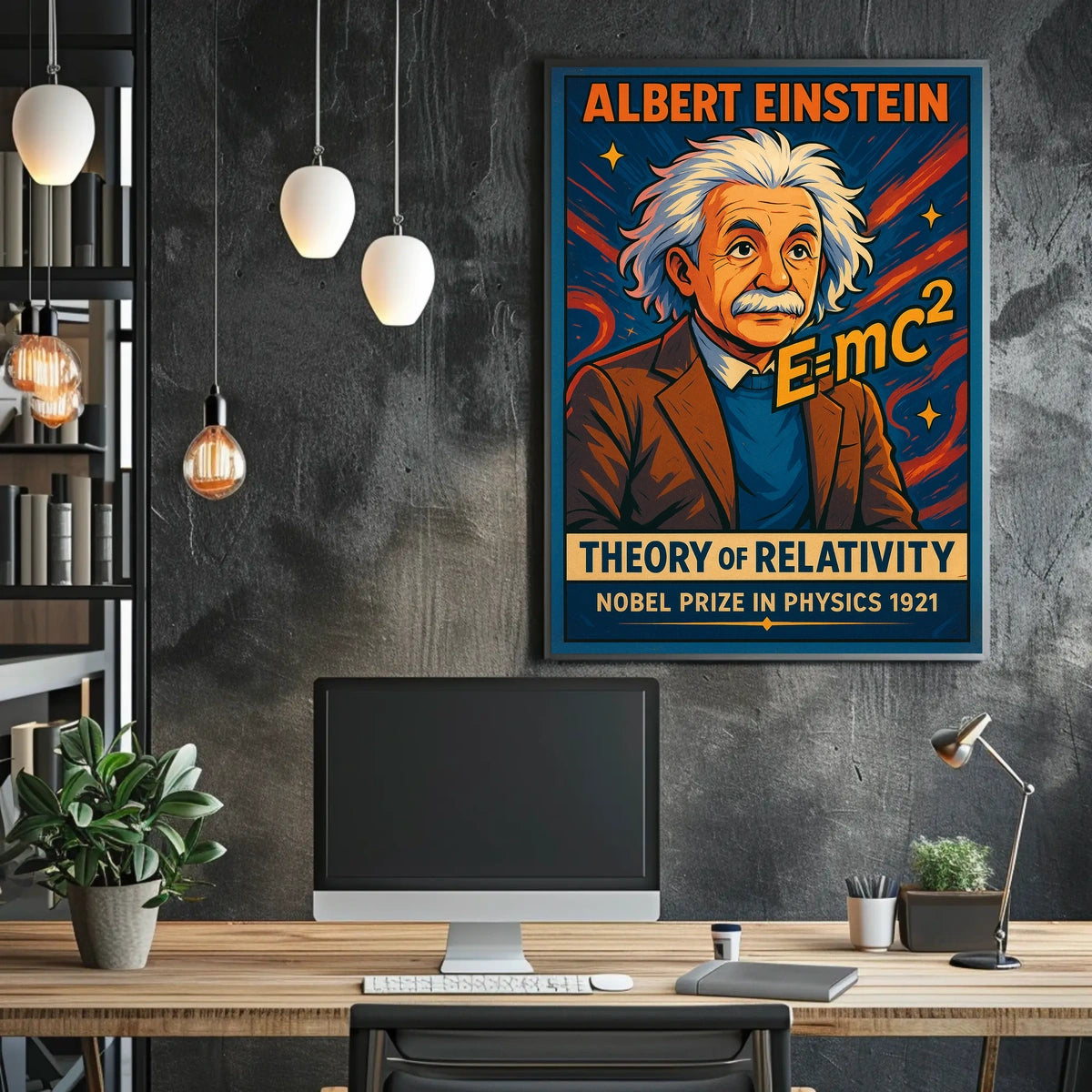 Einstein Relativity Vintage Intellectual Poster