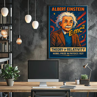 Einstein Relativity Vintage Intellectual Poster