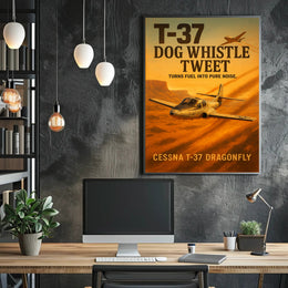 Cessna T-37 Dragonfly Illustrated Military Recruitment Poster