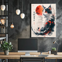 Majestic Feline In Abstract Art Abstract Poster