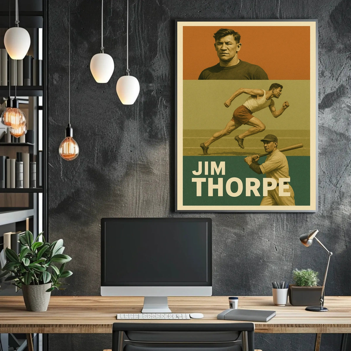 Jim Thorpe Athletic Icon Poster