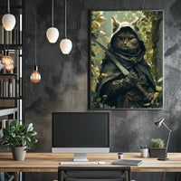 The Enigmatic Feline Adventurer Poster PosterGoat