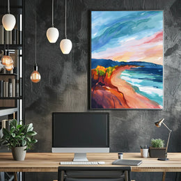 Vibrant Coastal Landscape Poster