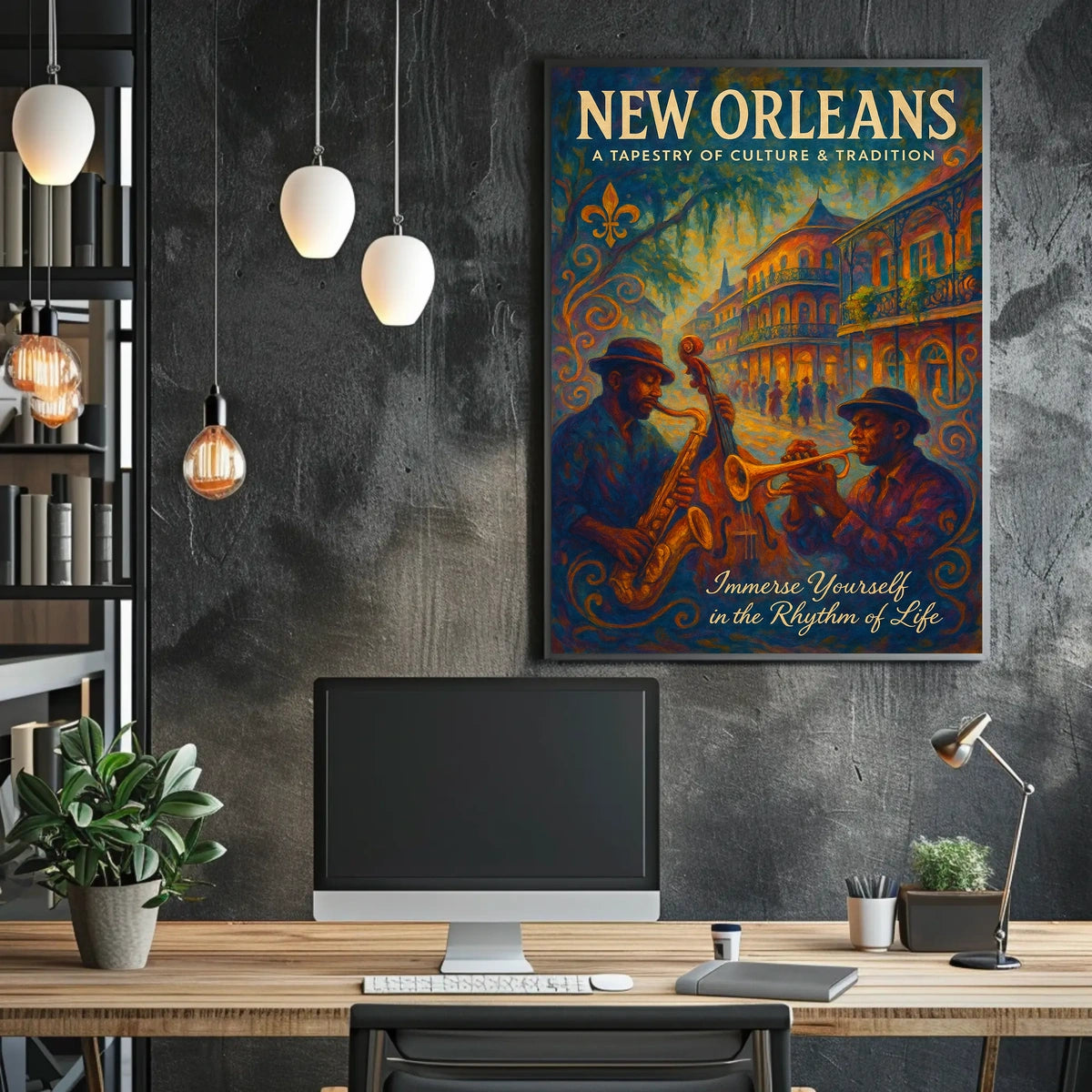 New Orleans Culture Poster Tapestry Of Heritage Home Decor