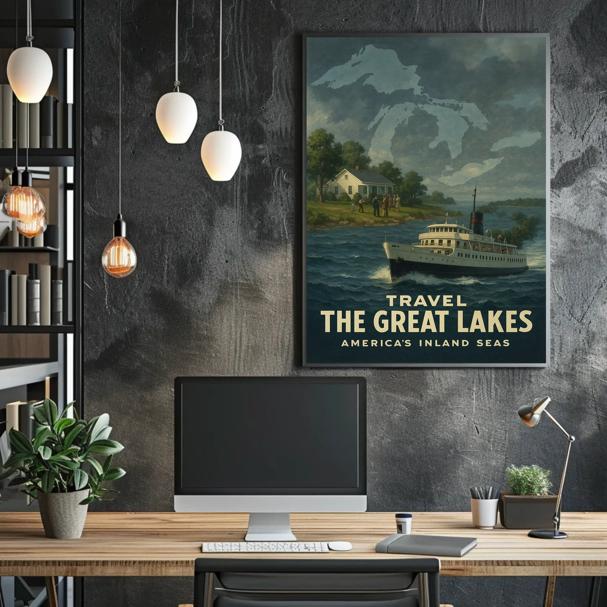 Travel the Great Lakes Poster