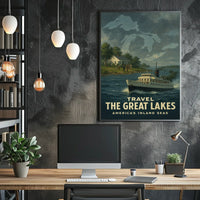 Travel the Great Lakes Poster
