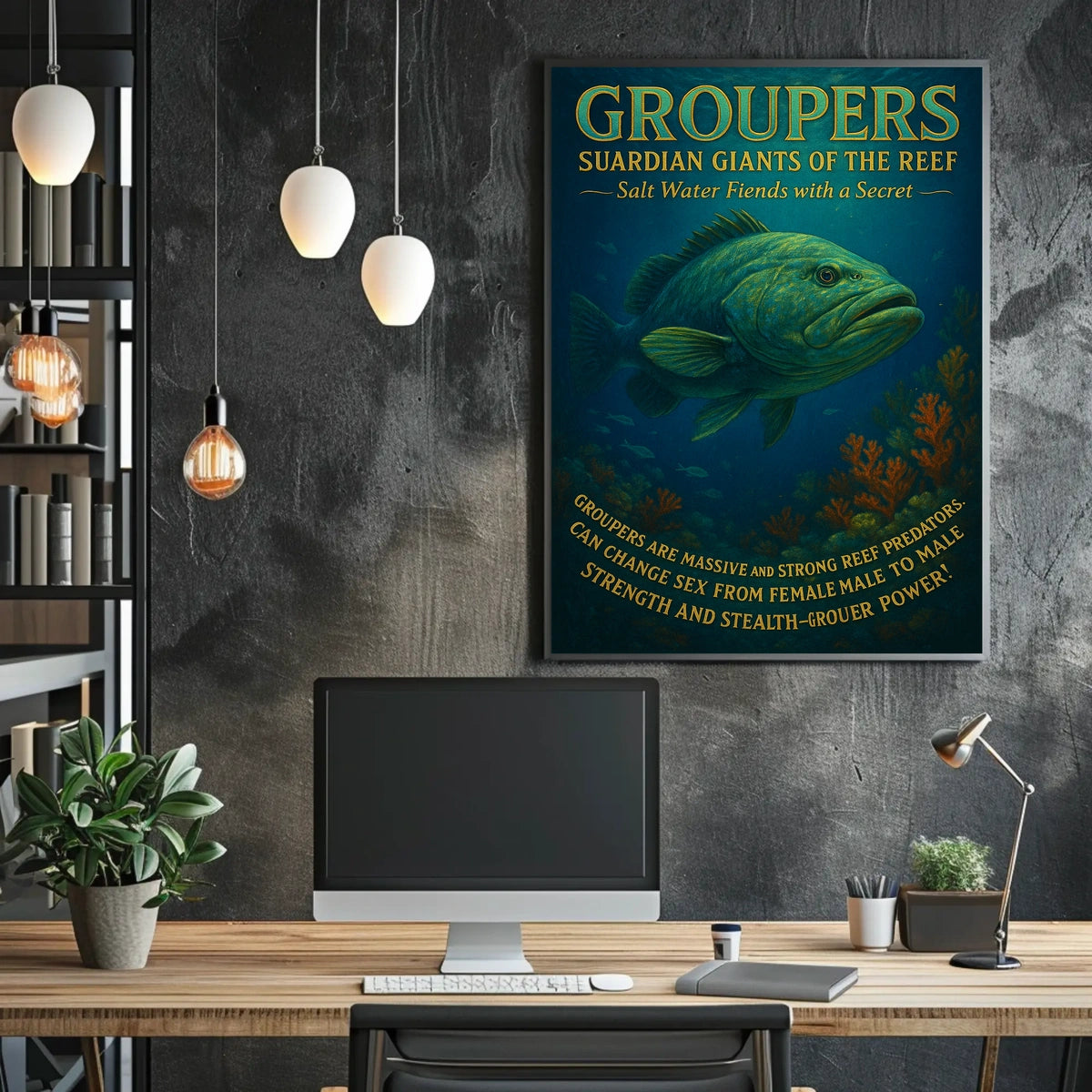 Groupers Guardians of the Reef Poster