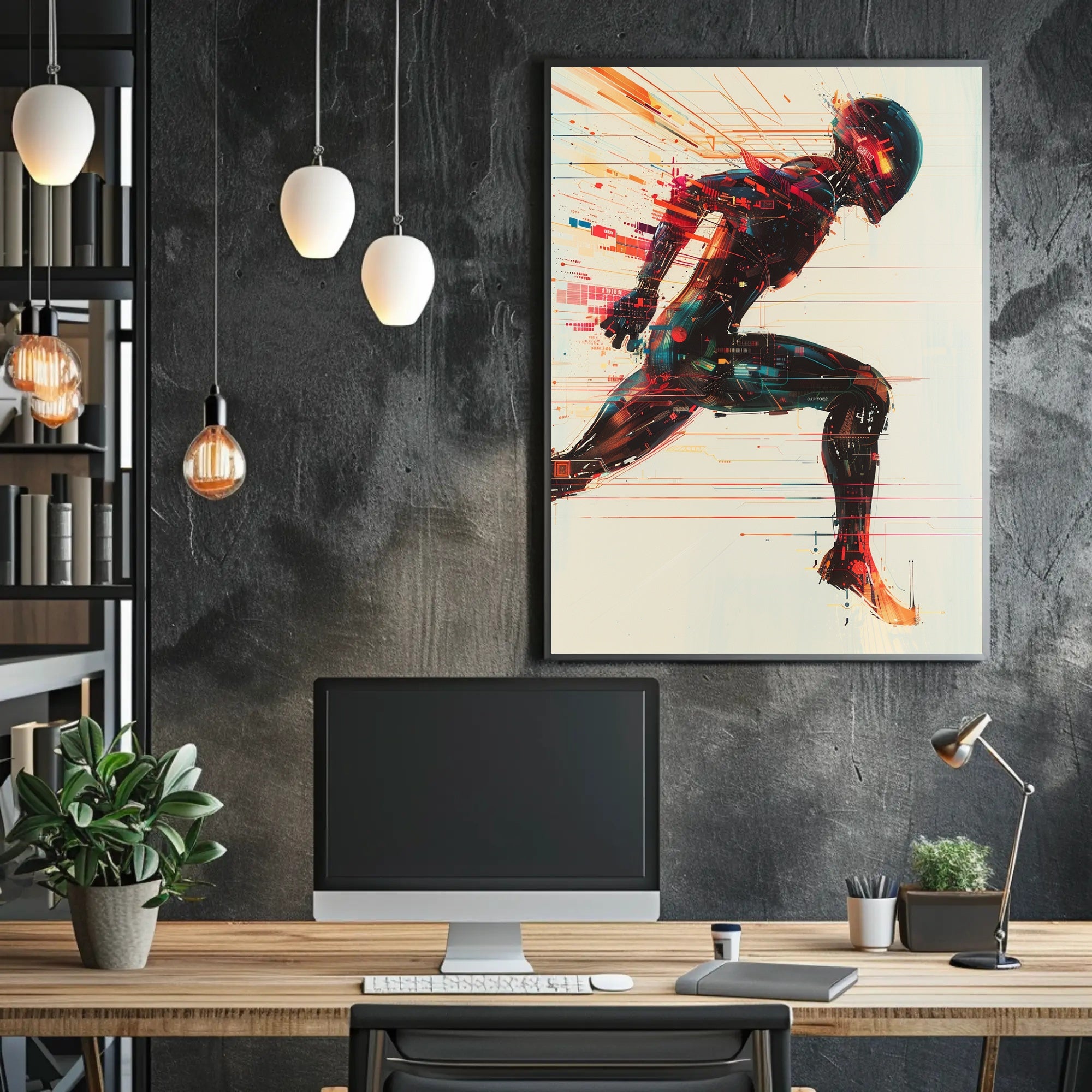 Dynamic Sports Balls Abstract Poster: Futuristic Motion PosterGoat