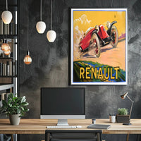 Vintage Renault Car Advertisement Poster