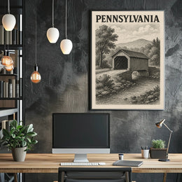Pennsylvania Covered Bridge Poster