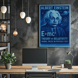 Einstein Relativity Theory Vintage Science Educators Poster