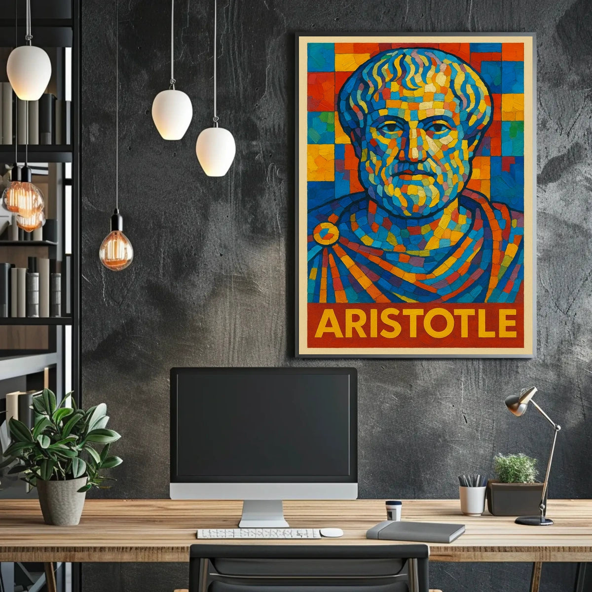 Aristotle Mosaic Art Poster