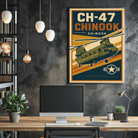 CH-47 Chinook Helicopter Poster