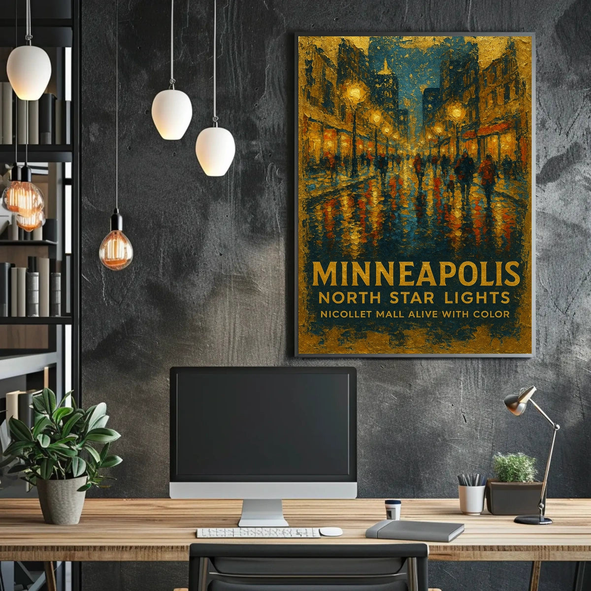 Minneapolis North Star Lights Poster