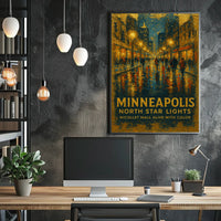 Minneapolis North Star Lights Poster