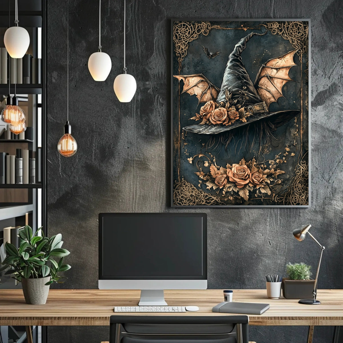 Whimsical Witch's Hat Magic Artistic Poster