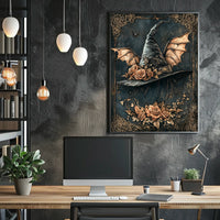 Whimsical Witch's Hat Magic Artistic Poster