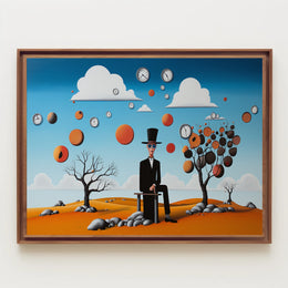 Surreal Dreamscape Desert Artwork in Artistic Poster