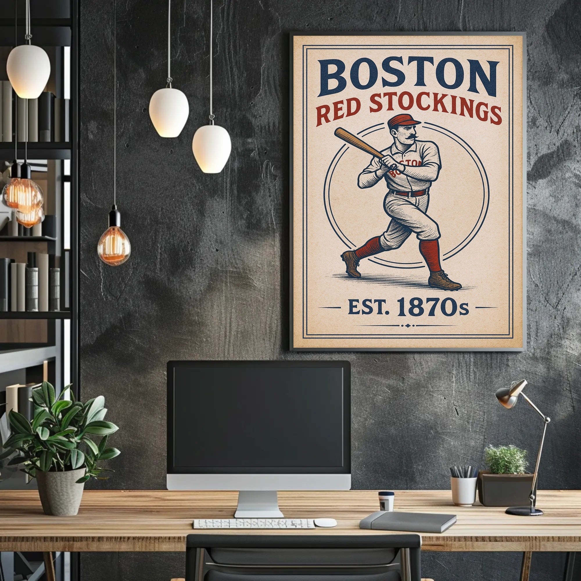 Boston Red Stockings Est. 1870s Poster PosterGoat